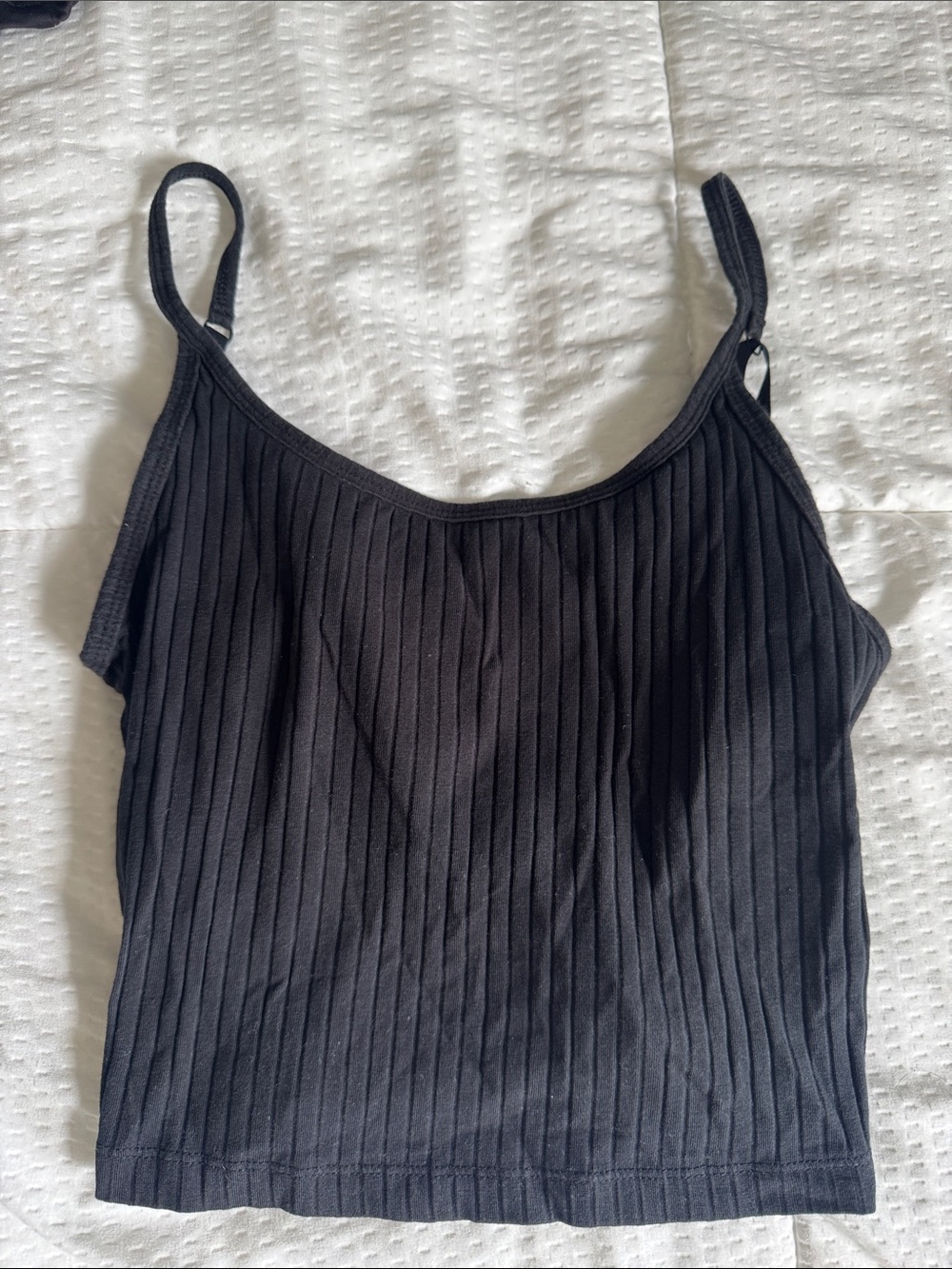 Old Navy Black Ribbed Spaghetti-Strap Tank Top